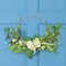 24-Inch Hydrangea and Fern Half Wreath with Gold Ring Elegant Floral Wall Décor